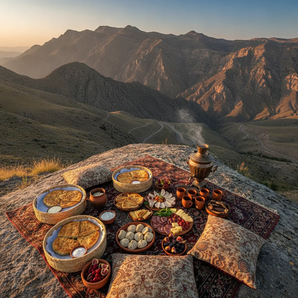 Пикник на природе с местной кухней