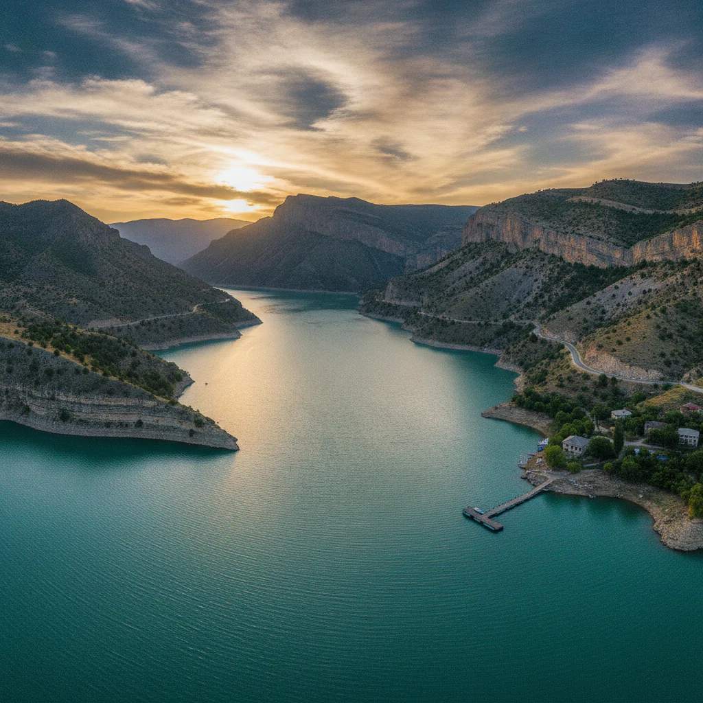 Закат над Ирганайским водохранилищем