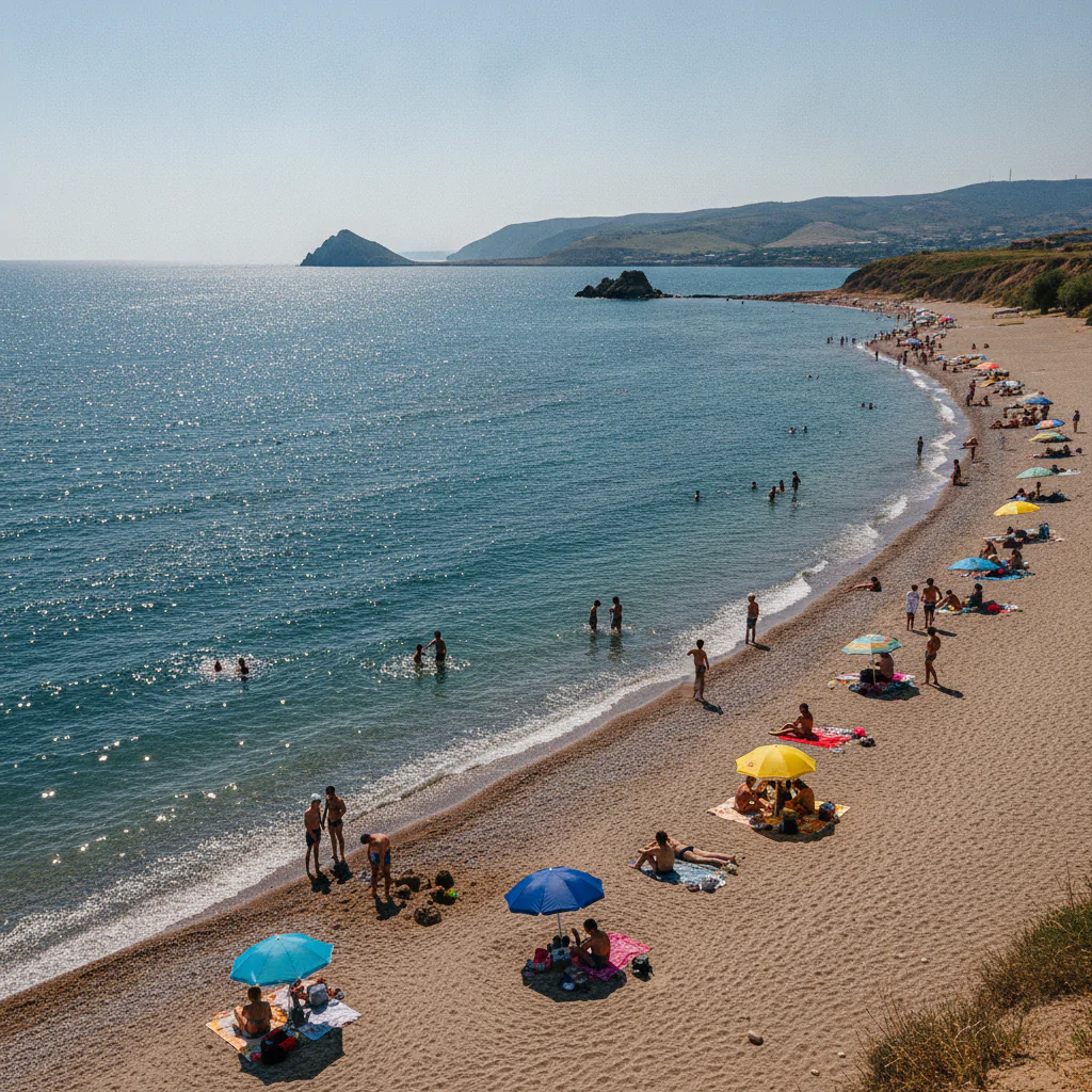 Пляж на Каспийском море