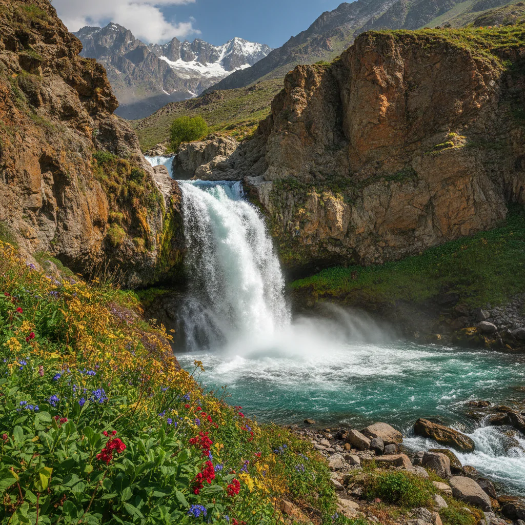 Водопад в горах Дагестана