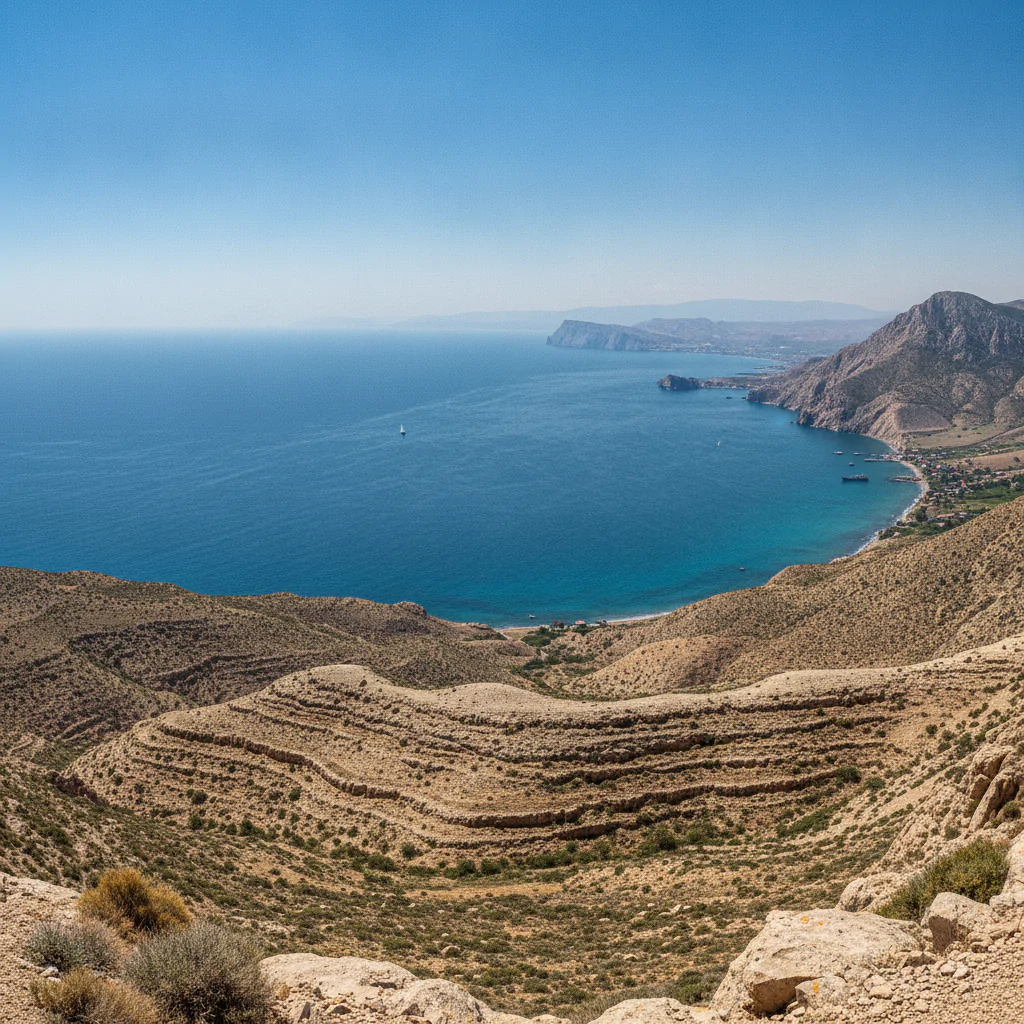 Панорама Каспийского моря