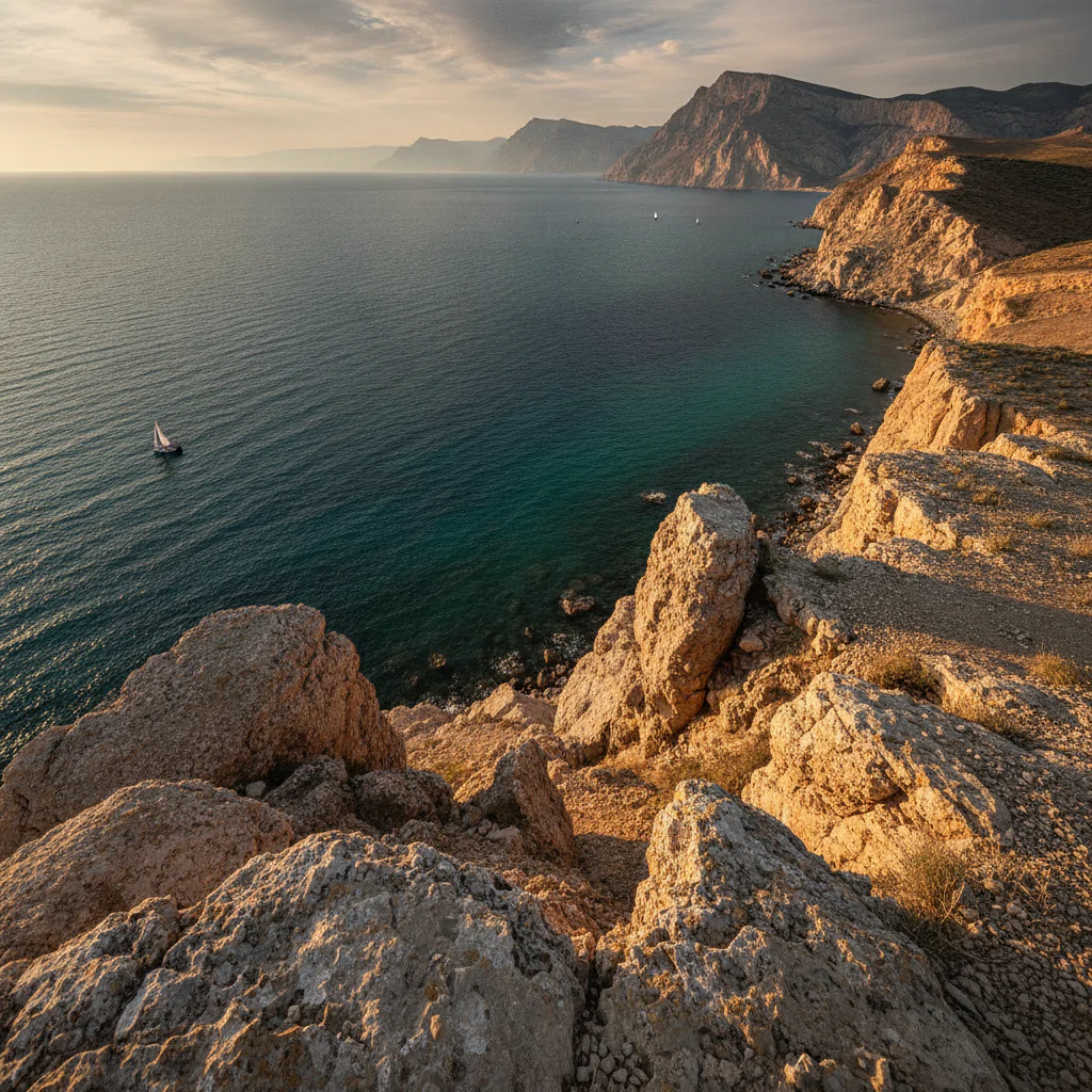 Каспийское море на горизонте