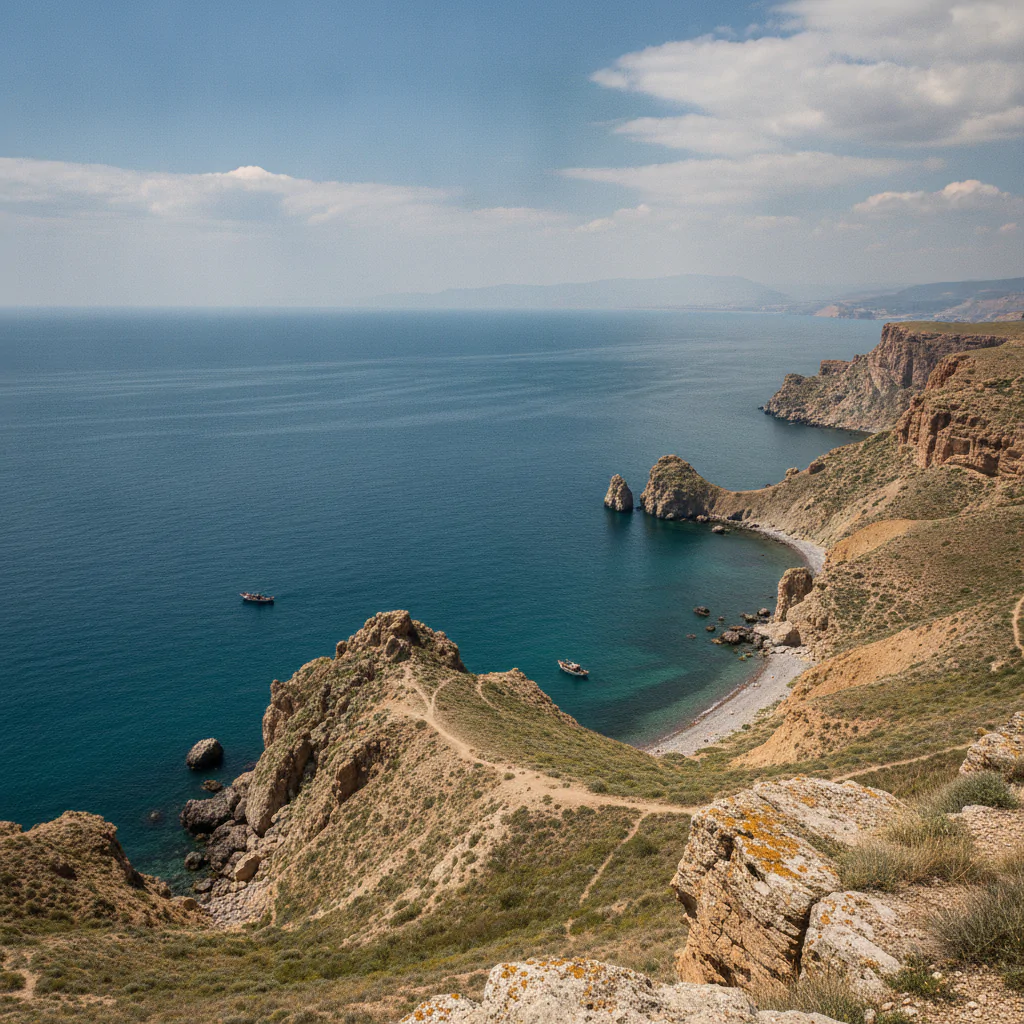 Вид на Каспийское море