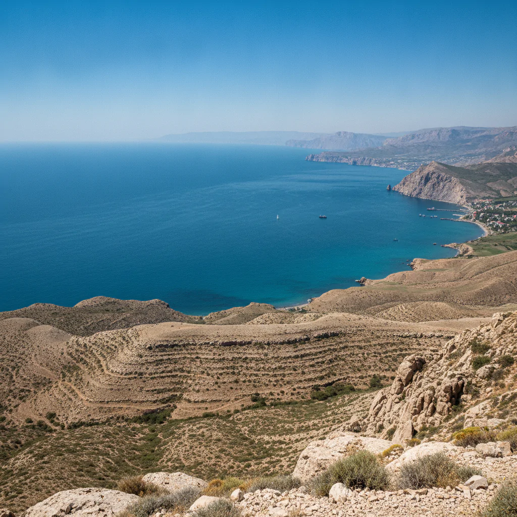 Панорама Каспийского моря