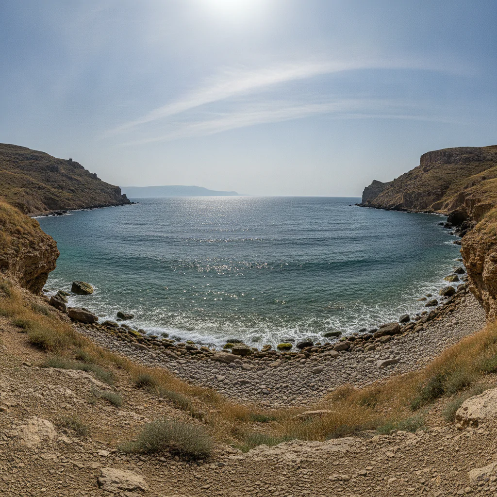 Каспийское море на горизонте