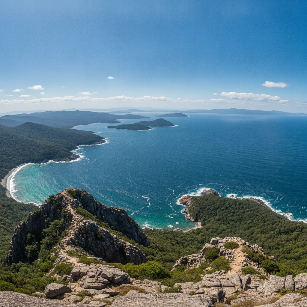 Вид на море с гор