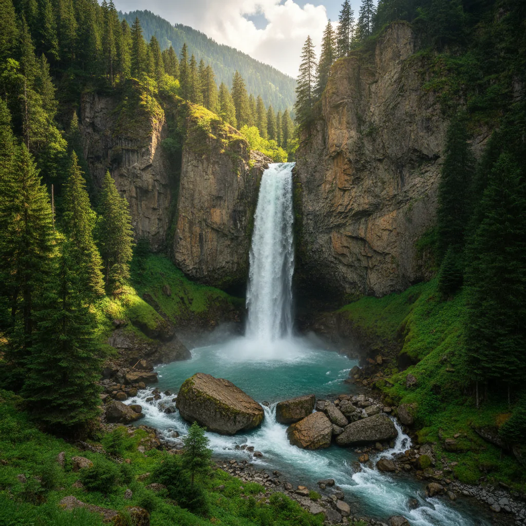 Водопад в горах Дагестана