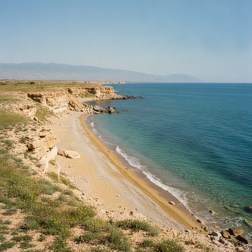 Пляж на Каспийском море