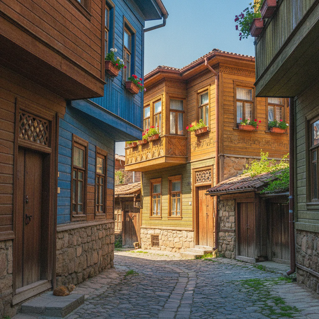 Деревянные дома в Дербенте