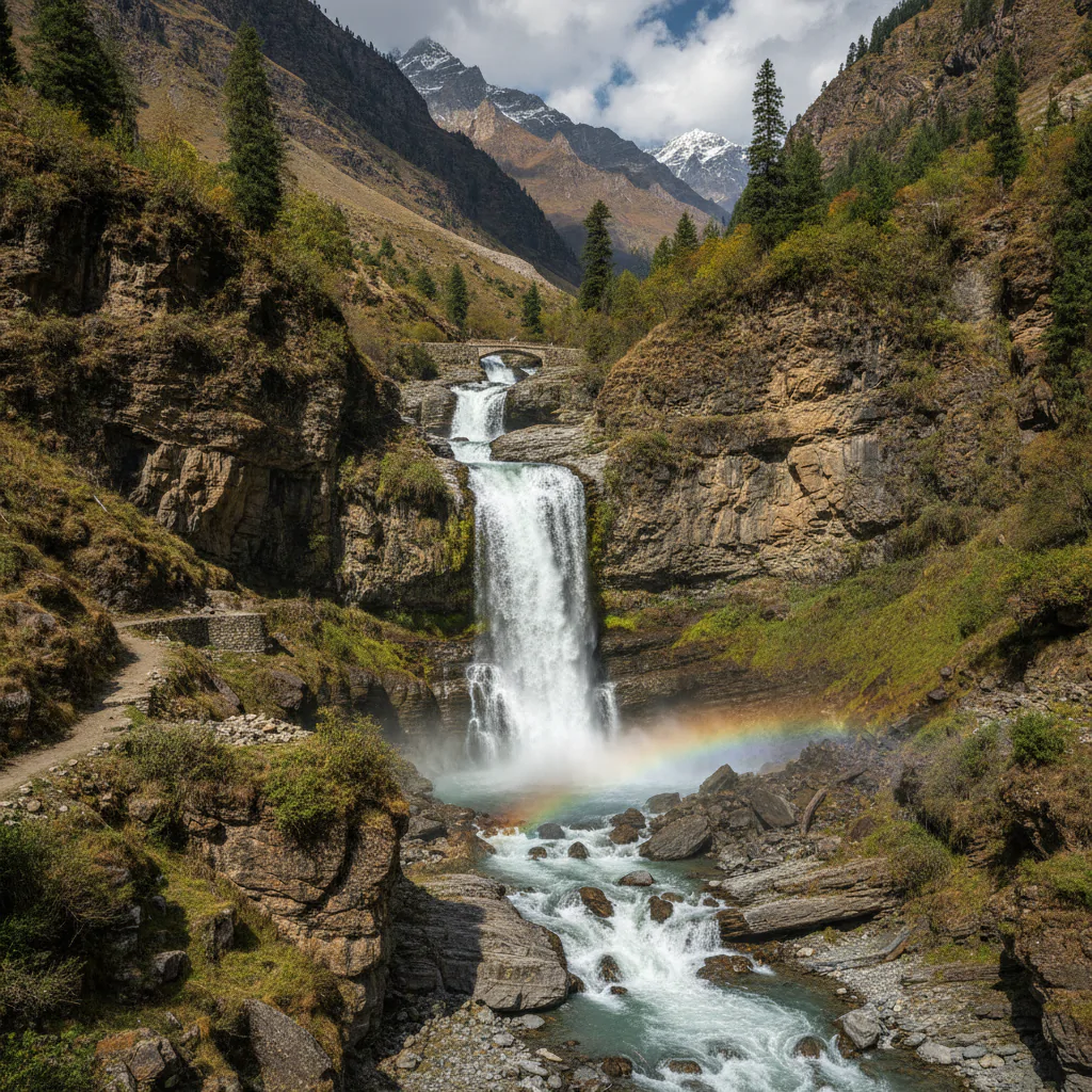 Водопад в ущелье Хунзаха