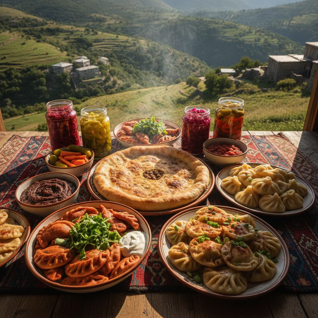 Дагестанская кухня на столе